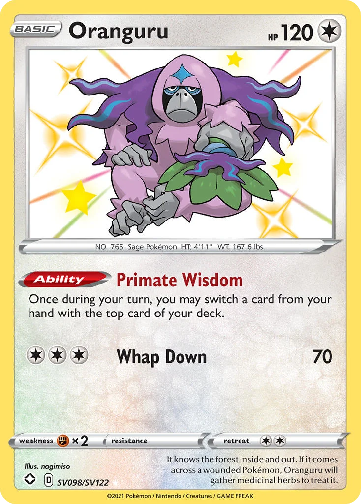 swsh45sv-sv098 Oranguru SV098/SV122 Rare shiny