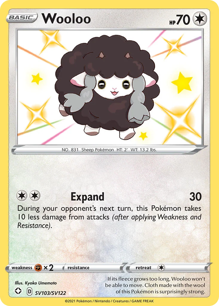 Wooloo SV103/SV122 Rare shiny