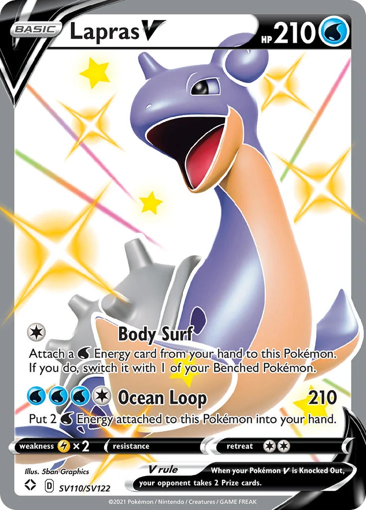 swsh45sv-sv110 Lapras V SV110/SV122 Rare holo v