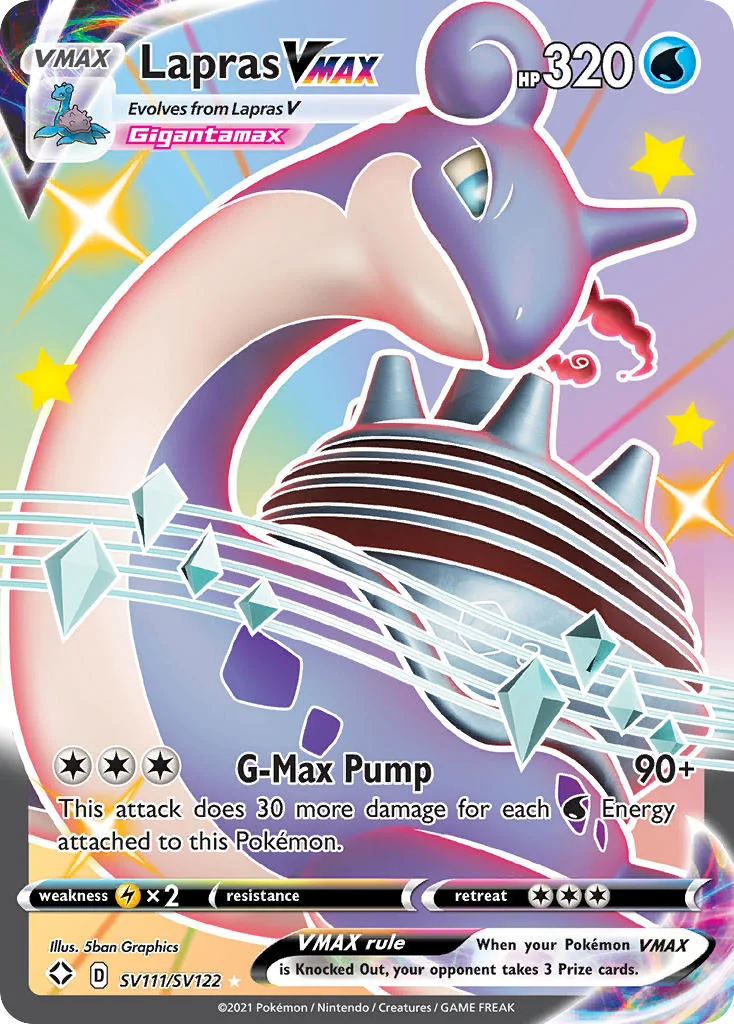 swsh45sv-sv111 Lapras VMAX SV111/SV122 Rare holo vmax