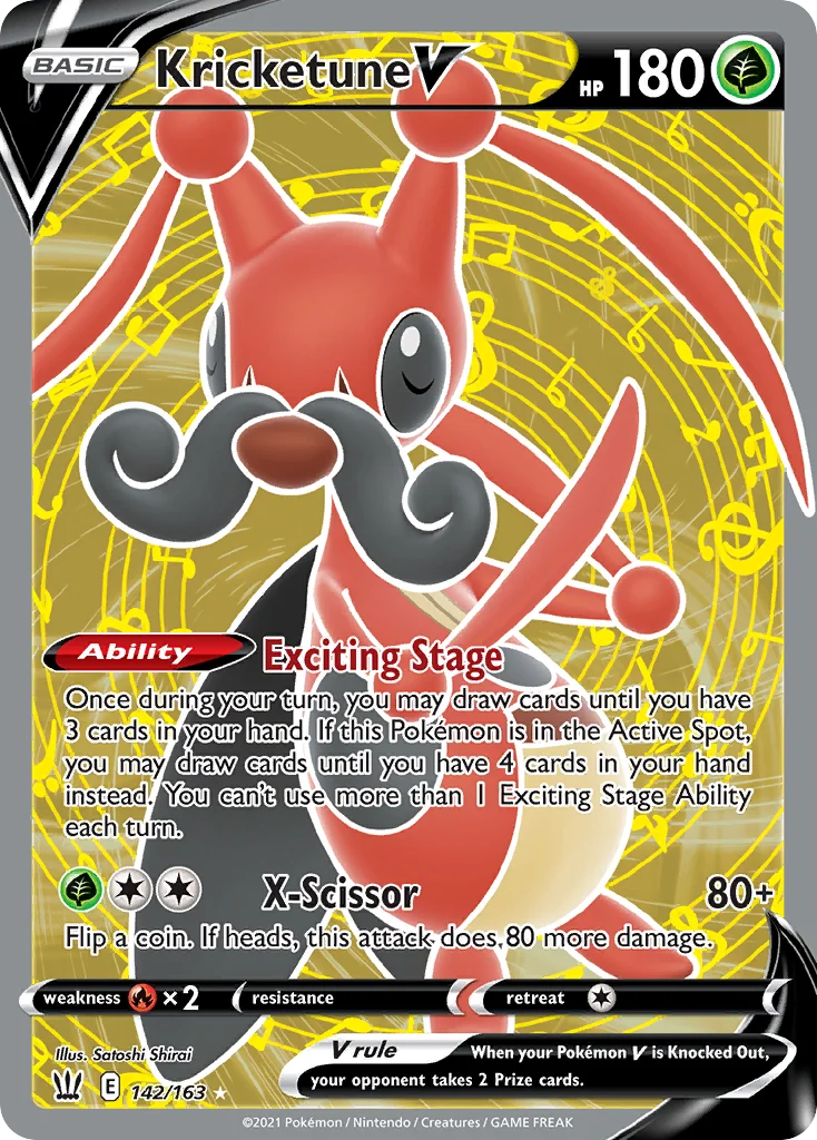 Kricketune V 142/163 Rare ultra