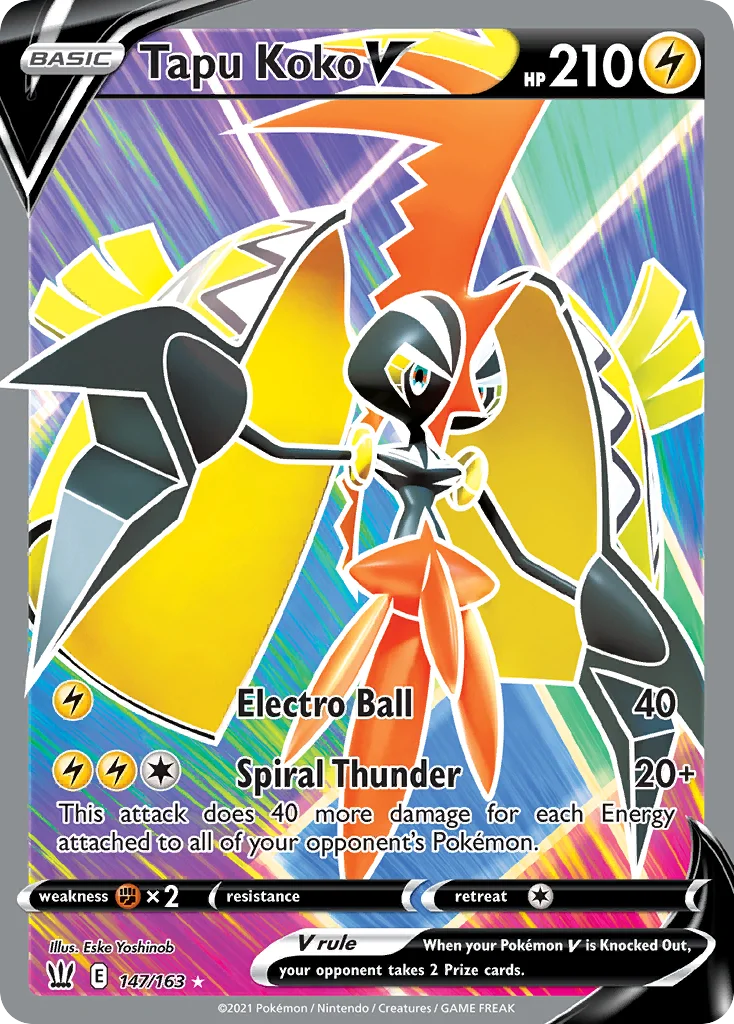 Tapu Koko V 147/163 Rare ultra