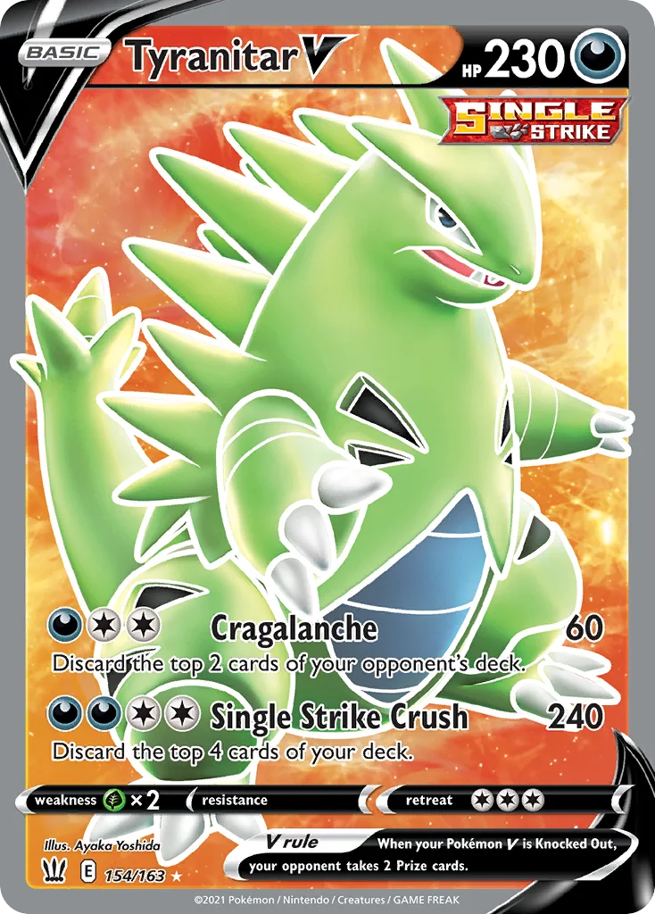 Tyranitar V 154/163 Rare ultra