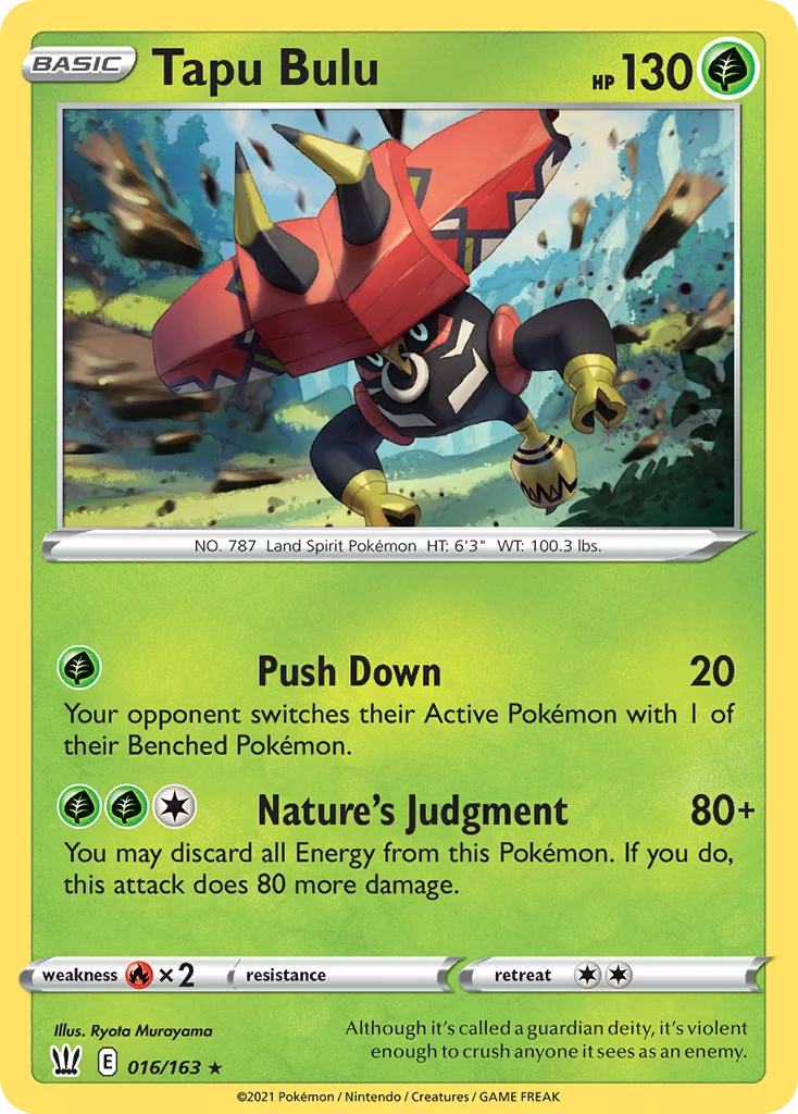 Tapu Bulu 016/163 Rare holo