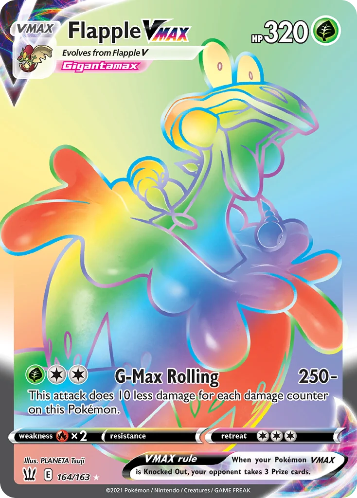 Flapple VMAX 164/163 Rare rainbow
