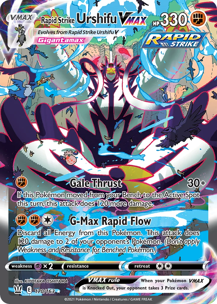 swsh5-170 Rapid Strike Urshifu VMAX 170/163 Rare rainbow
