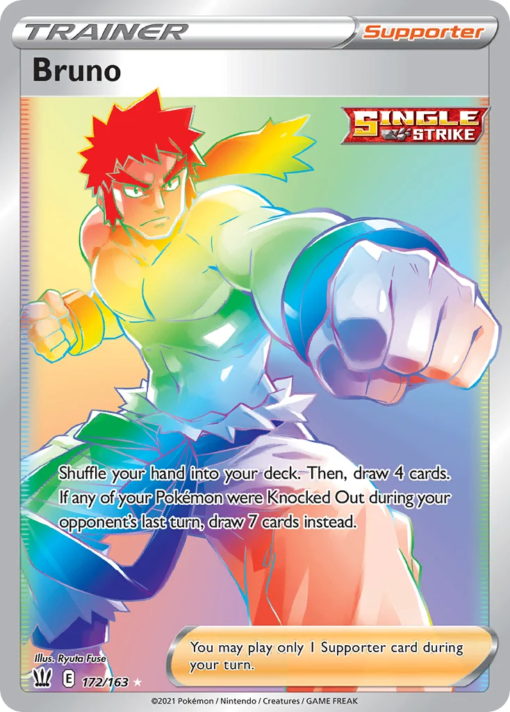 swsh5-172 Bruno 172/163 Rare rainbow