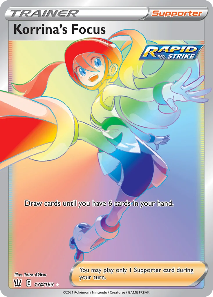 swsh5-174 Korrina's Focus 174/163 Rare rainbow