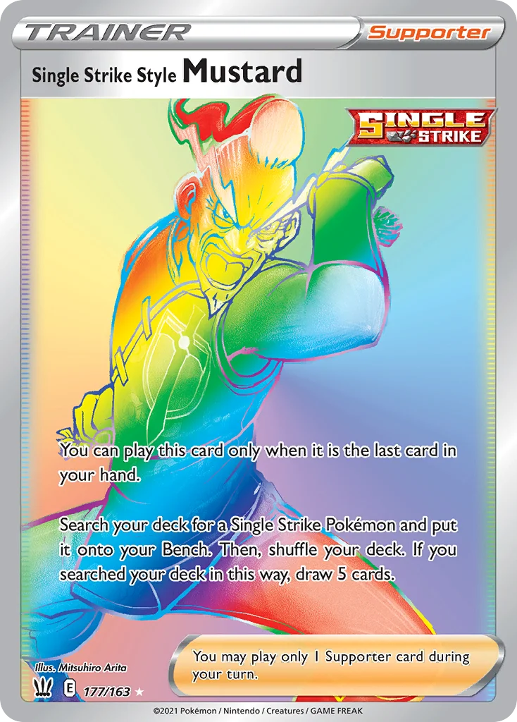 swsh5-177 Single Strike Style Mustard 177/163 Rare rainbow