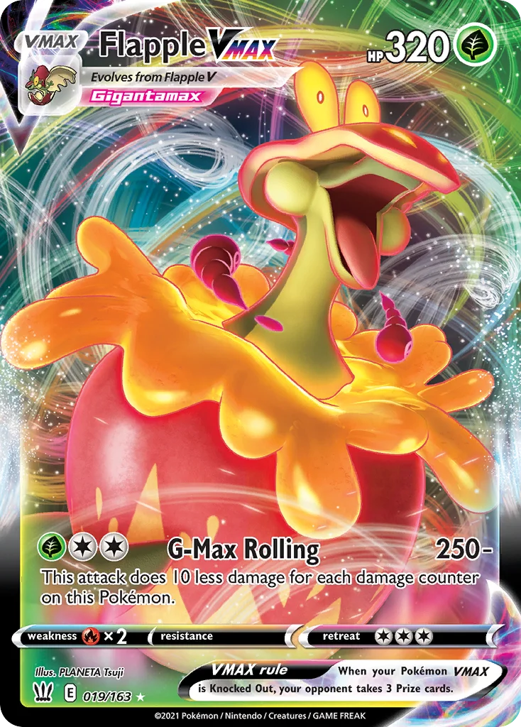 Flapple VMAX 019/163 Rare holo vmax
