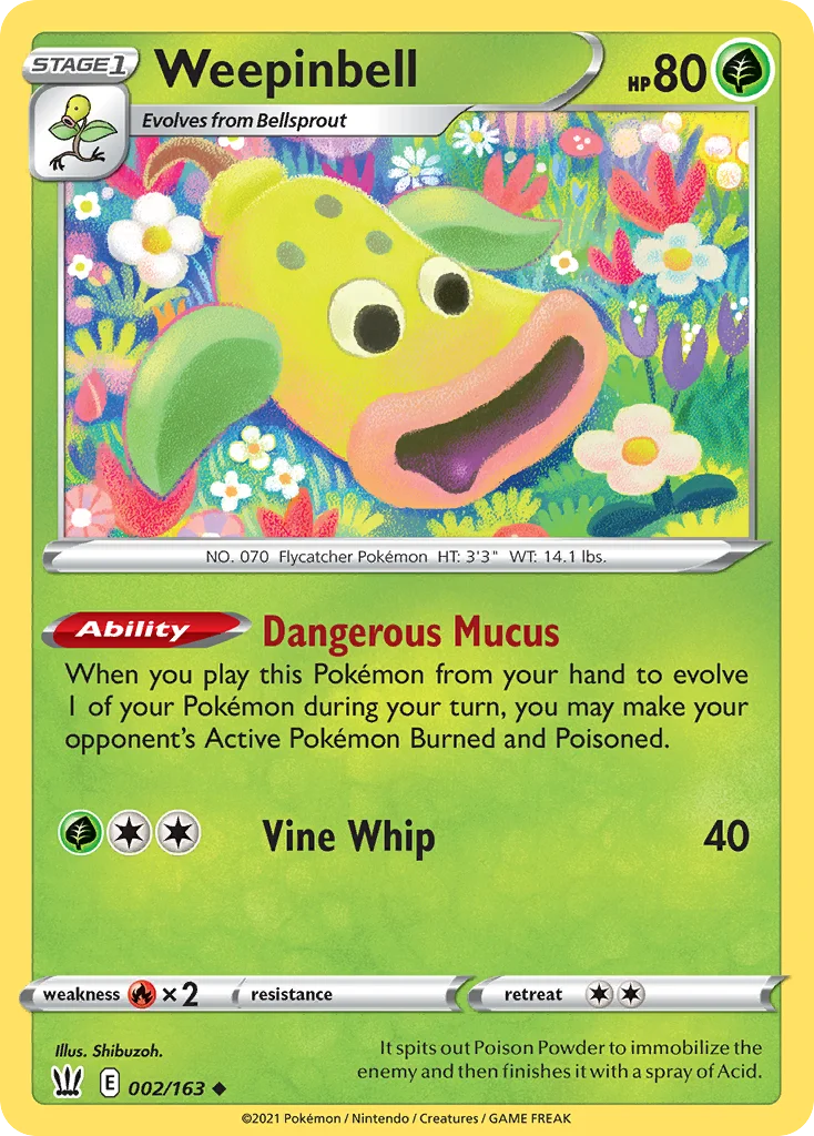 Weepinbell 002/163 Uncommon