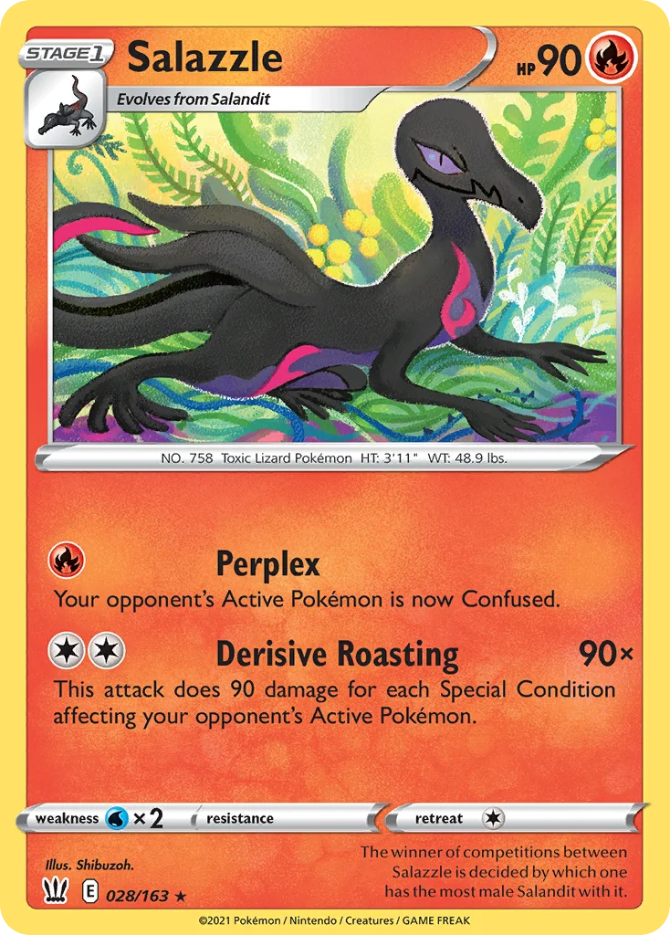 swsh5-28 Salazzle 028/163 Rare