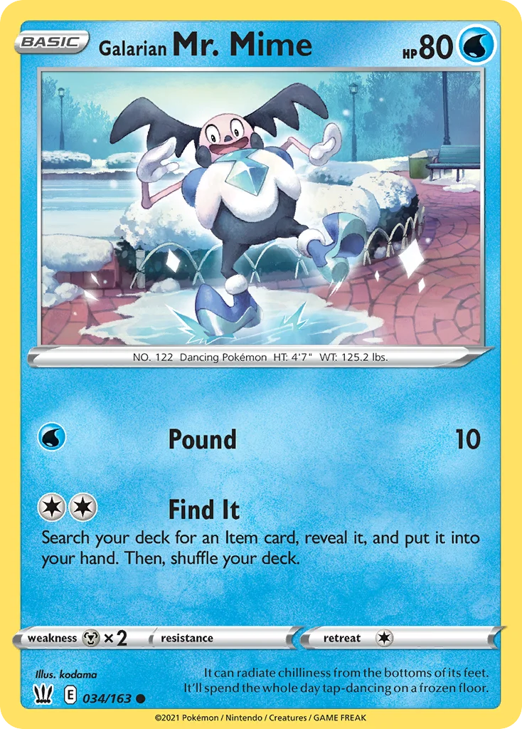 swsh5-34 Galarian Mr. Mime 034/163 Common