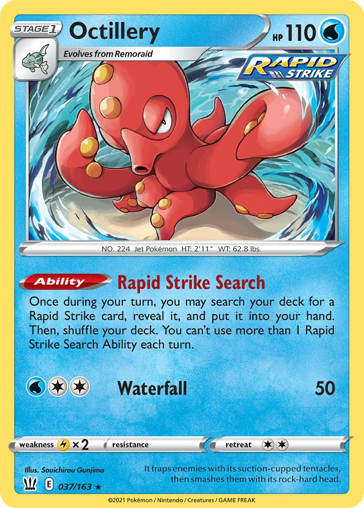 swsh5-37 Octillery 037/163 Rare holo