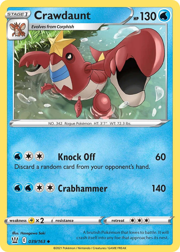 swsh5-39 Crawdaunt 039/163 Uncommon