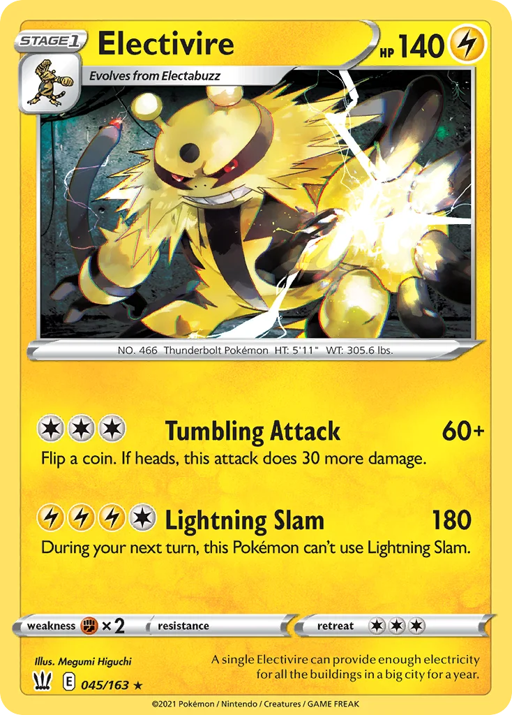 swsh5-45 Electivire 045/163 Rare