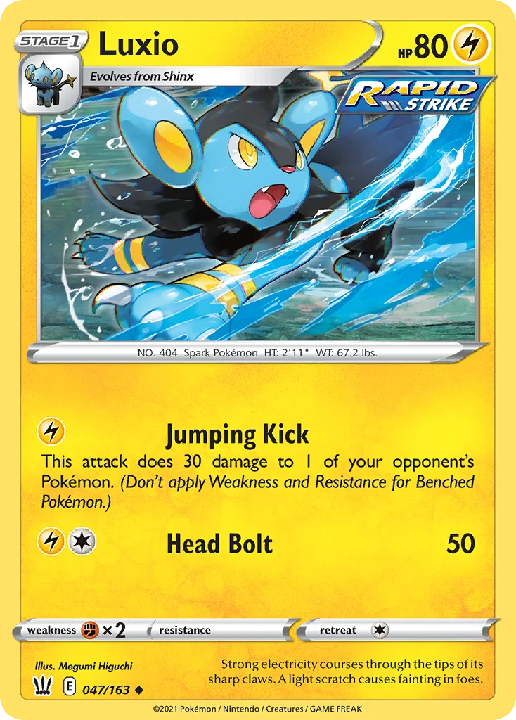 swsh5-47 Luxio 047/163 Uncommon