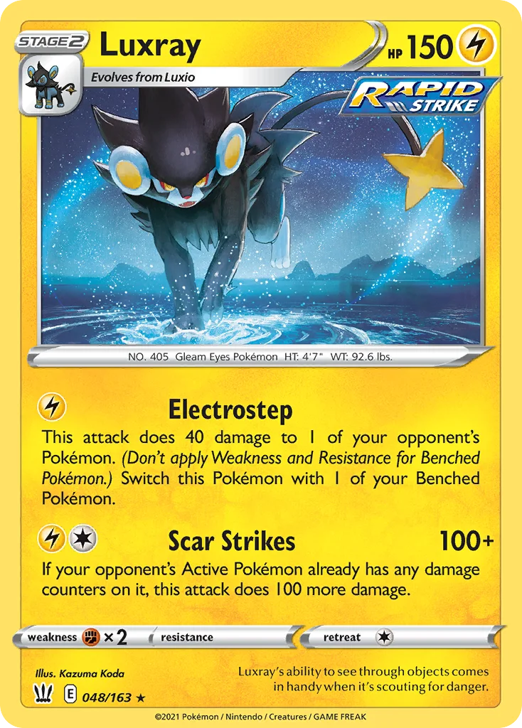 swsh5-48 Luxray 048/163 Rare holo