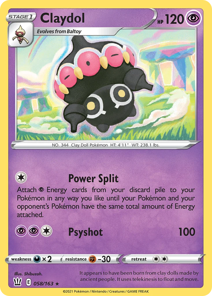 swsh5-58 Claydol 058/163 Rare