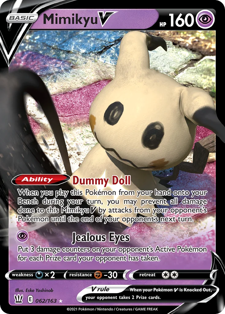 swsh5-62 Mimikyu V 062/163 Rare holo v