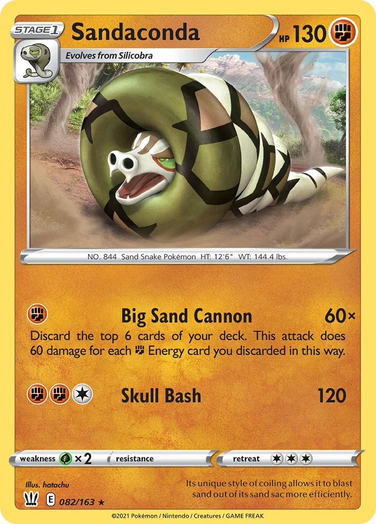 swsh5-82 Sandaconda 082/163 Rare holo