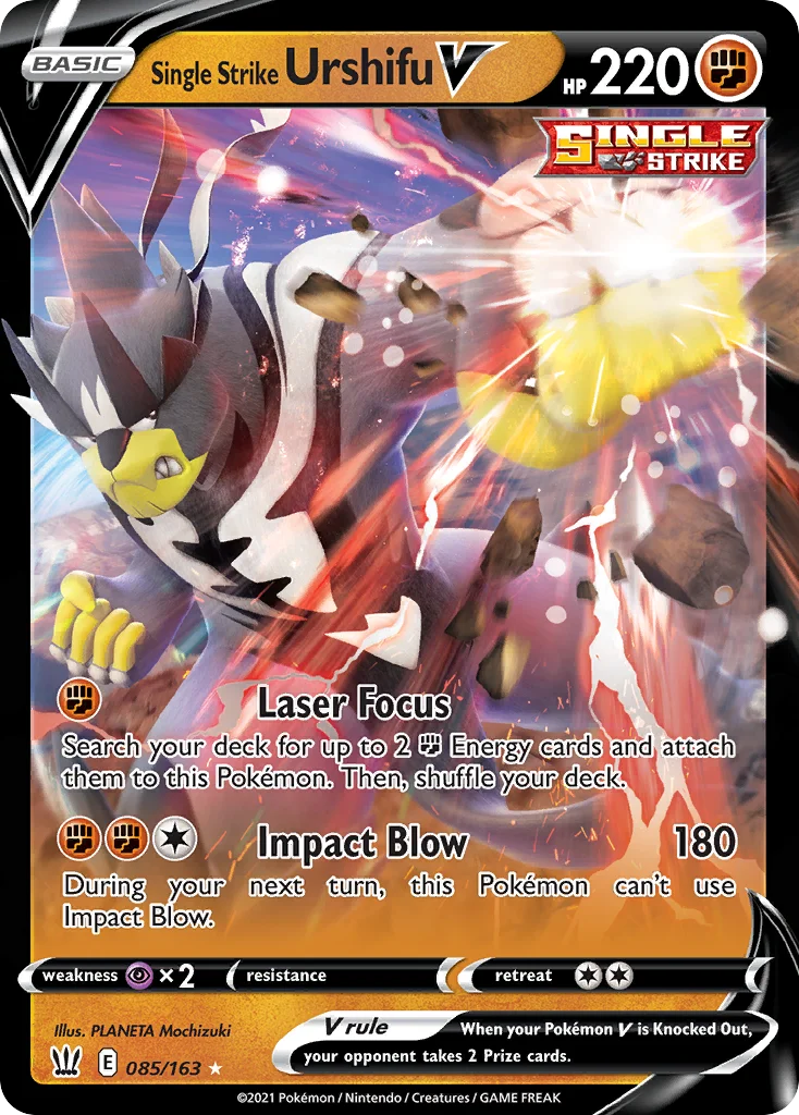 swsh5-85 Single Strike Urshifu V 085/163 Rare holo v