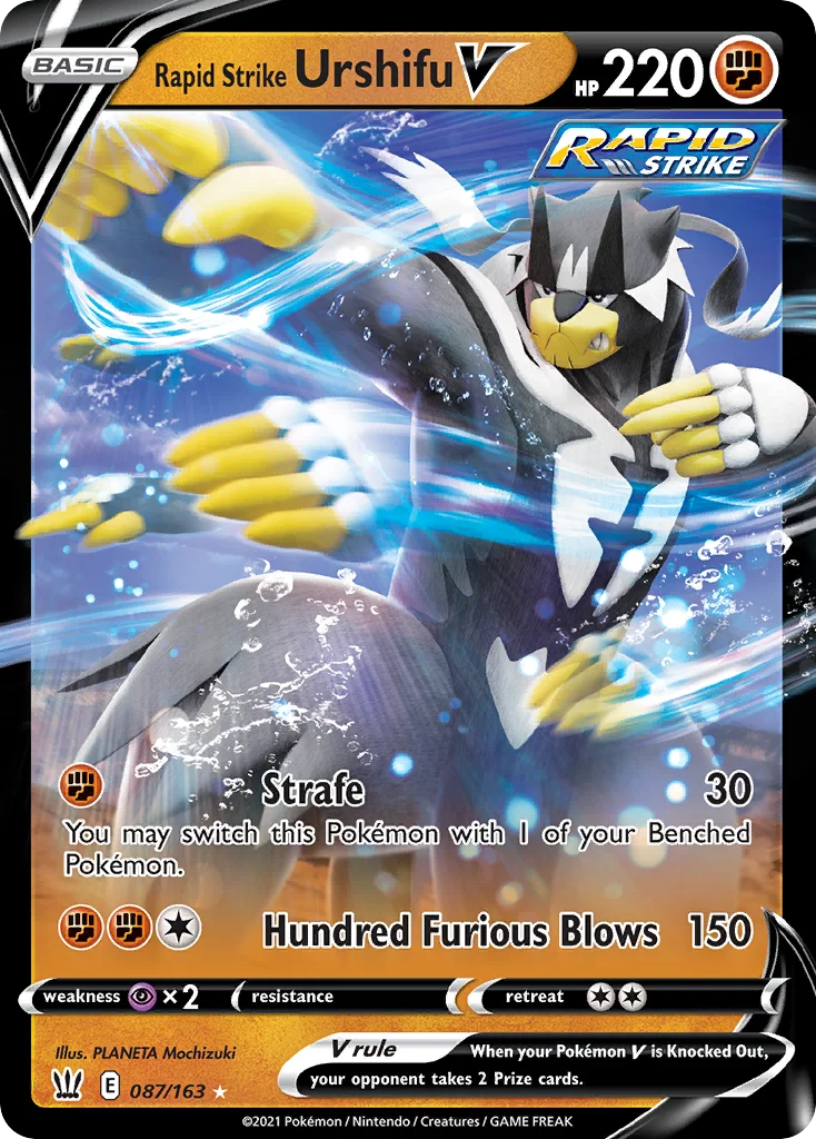 swsh5-87 Rapid Strike Urshifu V 087/163 Rare holo v