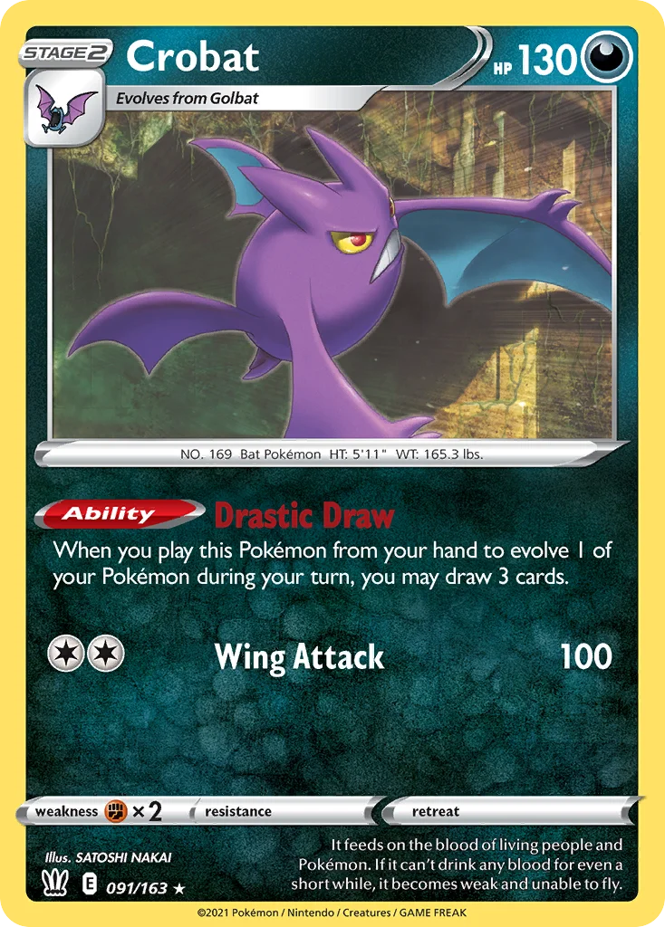swsh5-91 Crobat 091/163 Rare holo