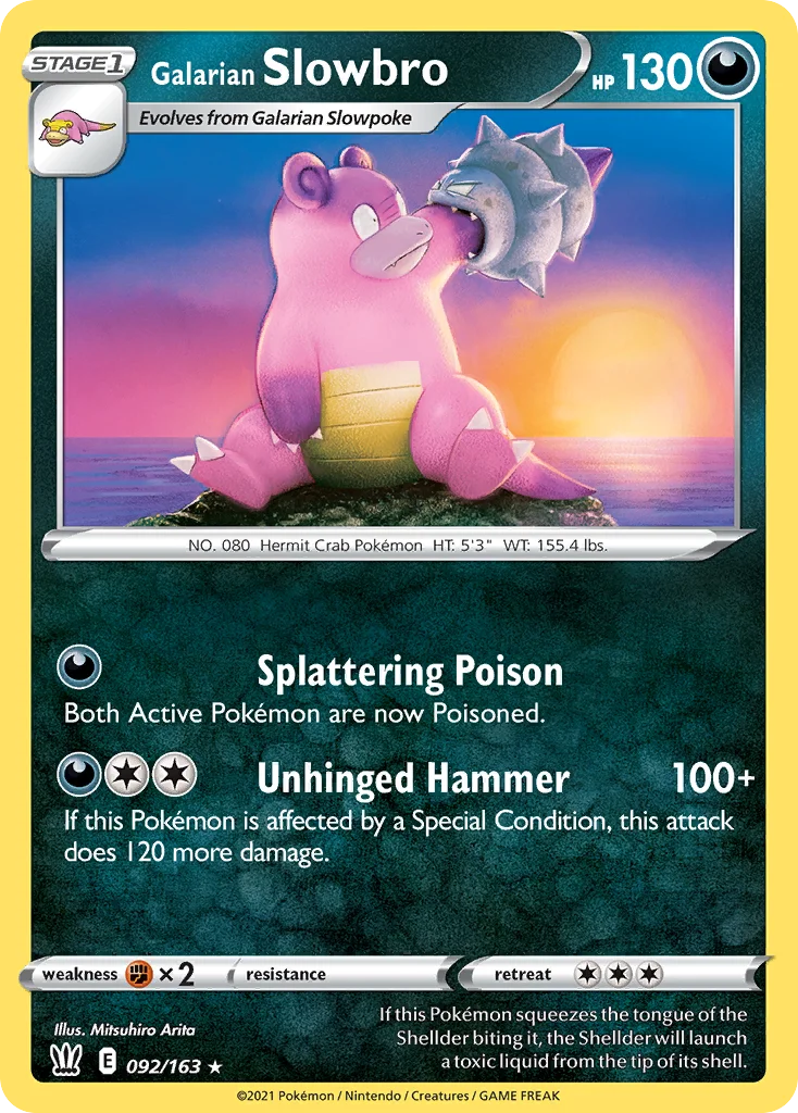 swsh5-92 Galarian Slowbro 092/163 Rare