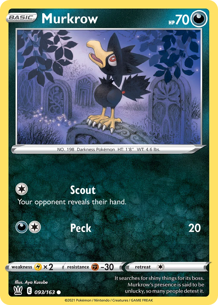 swsh5-93 Murkrow 093/163 Common