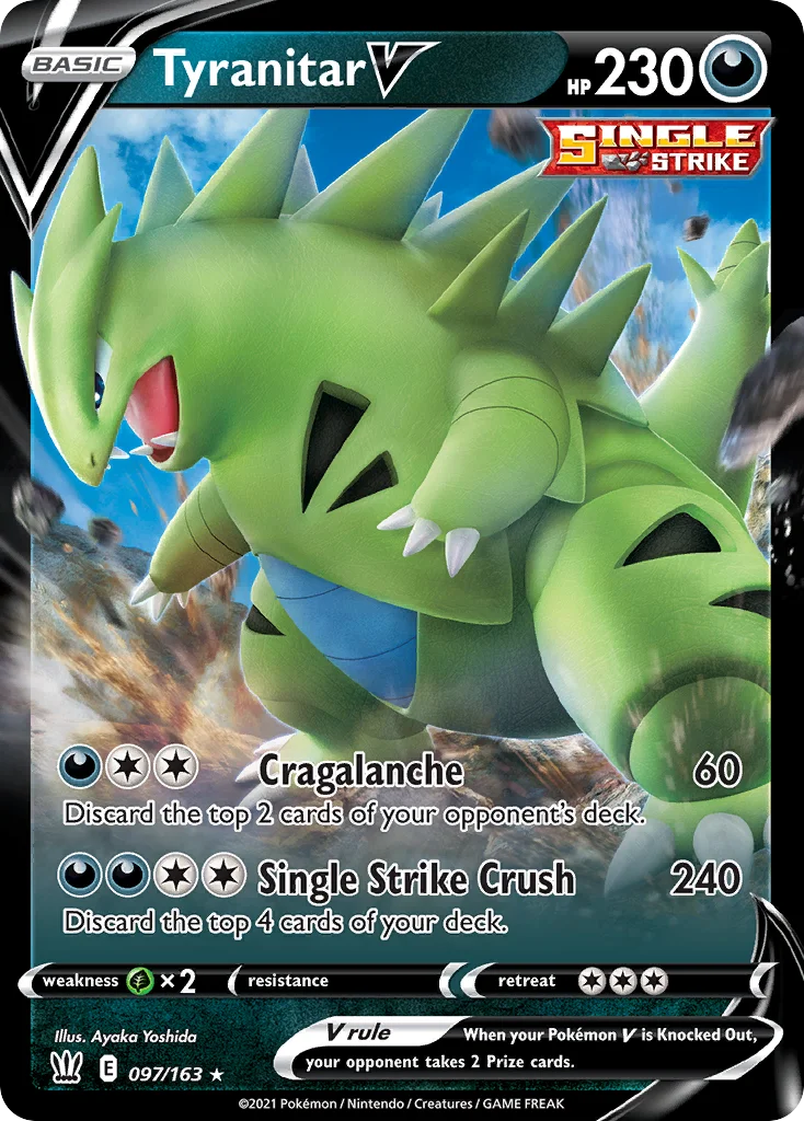 Tyranitar V 097/163 Rare holo v