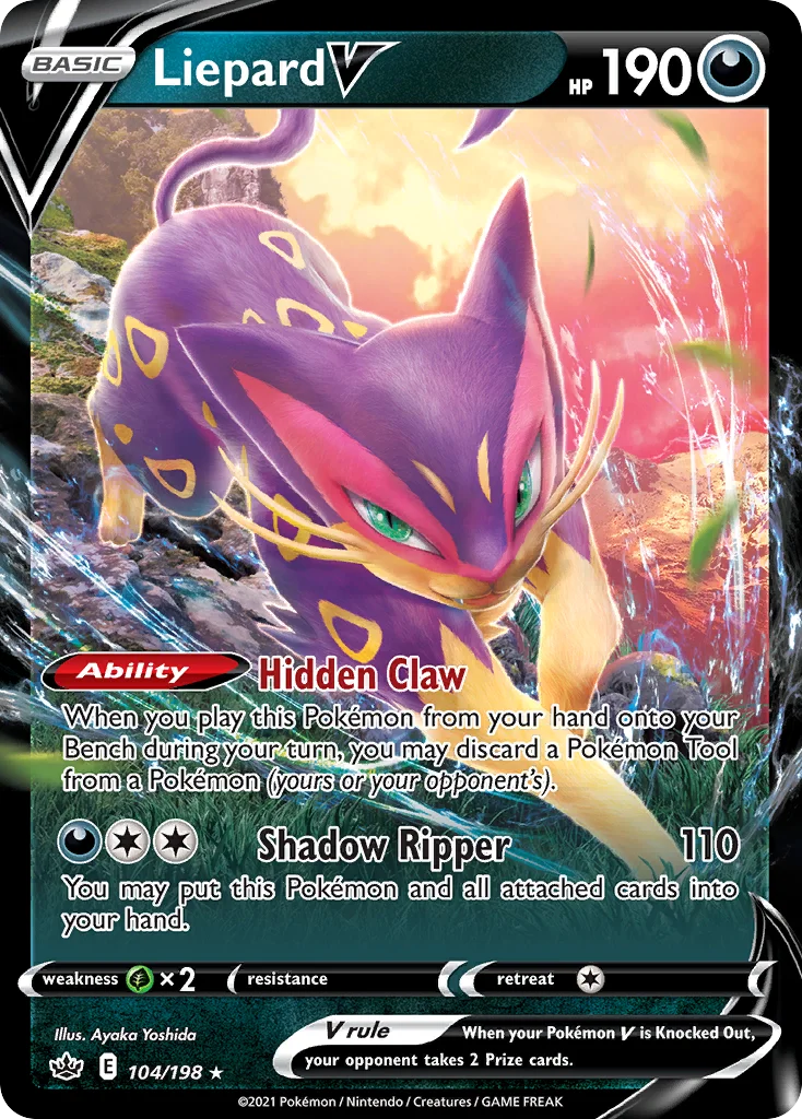 Liepard V 104/198 Rare holo v