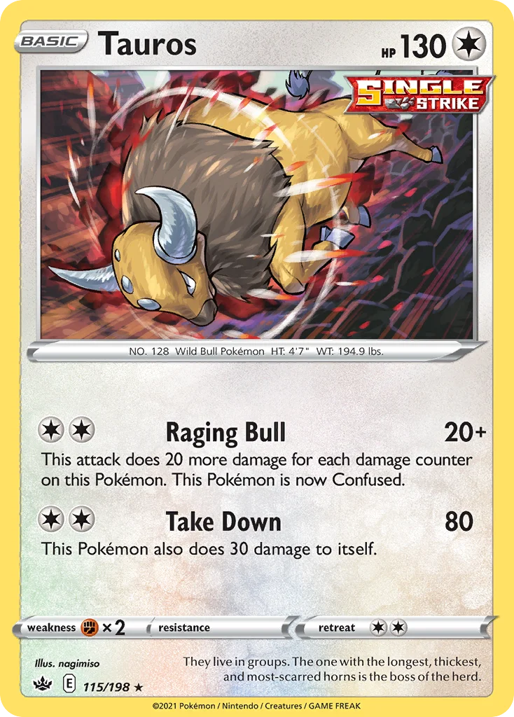 Tauros 115/198 Rare holo