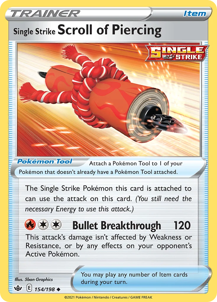 swsh6-154 Single Strike Scroll of Piercing 154/198 Uncommon
