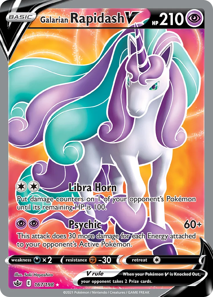 swsh6-167 Galarian Rapidash V 167/198 Rare ultra