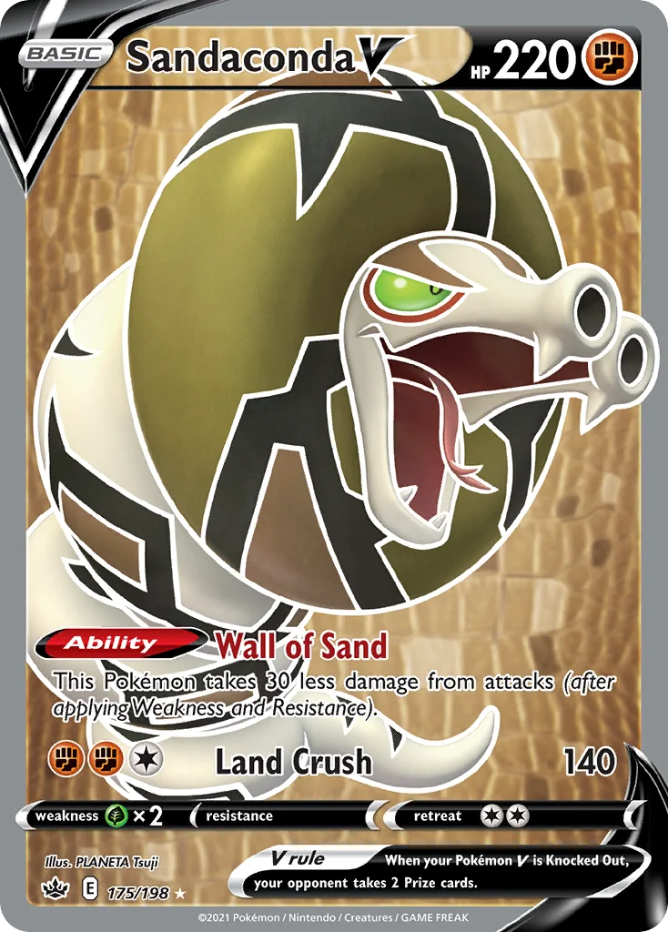 Sandaconda V 175/198 Rare ultra