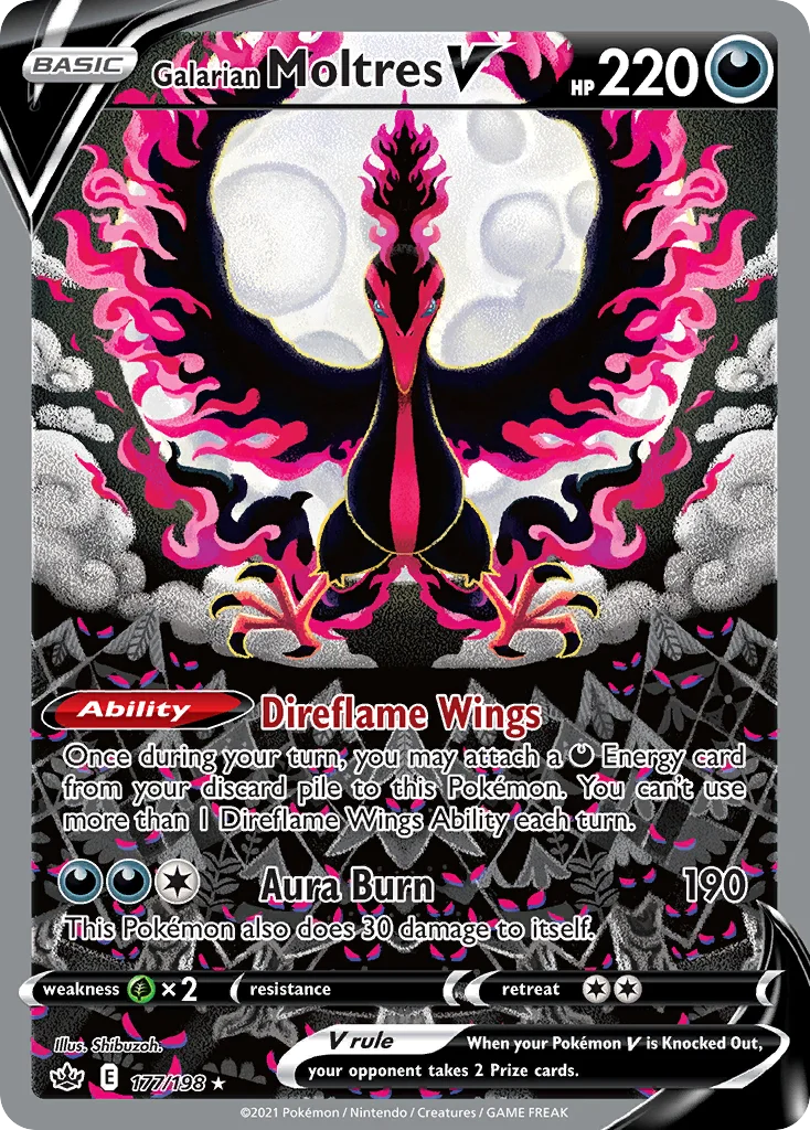 Galarian Moltres V 177/198 Rare ultra