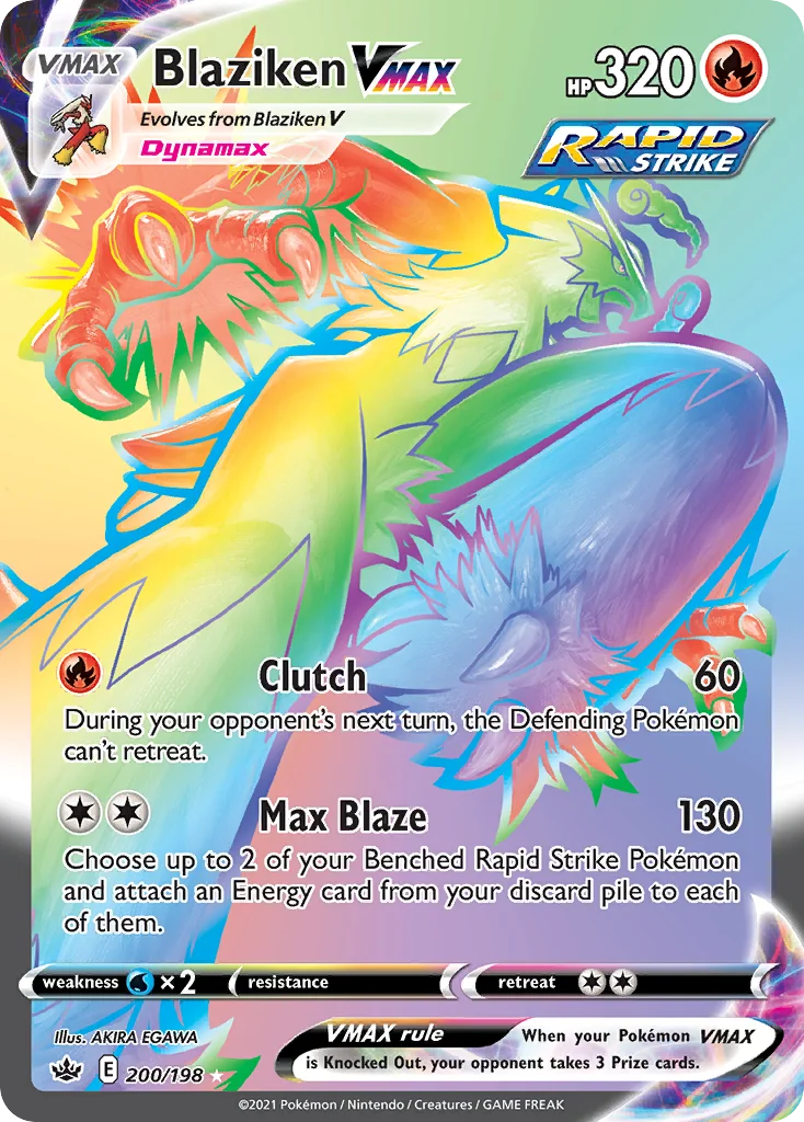 Blaziken VMAX 200/198 Rare rainbow