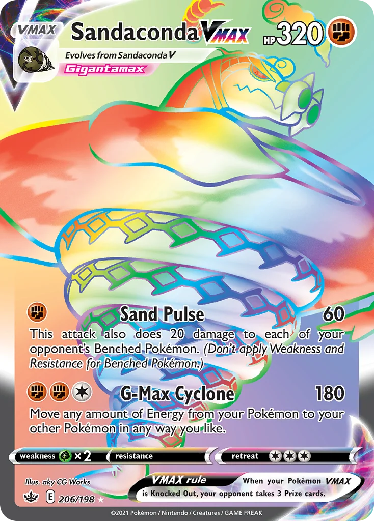 Sandaconda VMAX 206/198 Rare rainbow