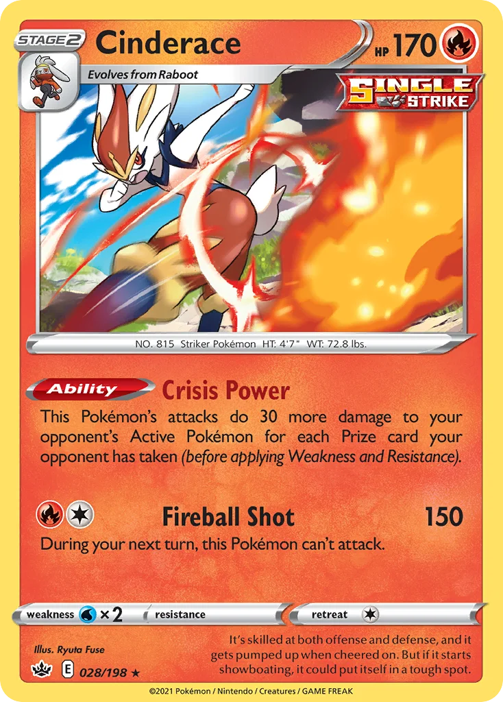 Cinderace 028/198 Rare holo