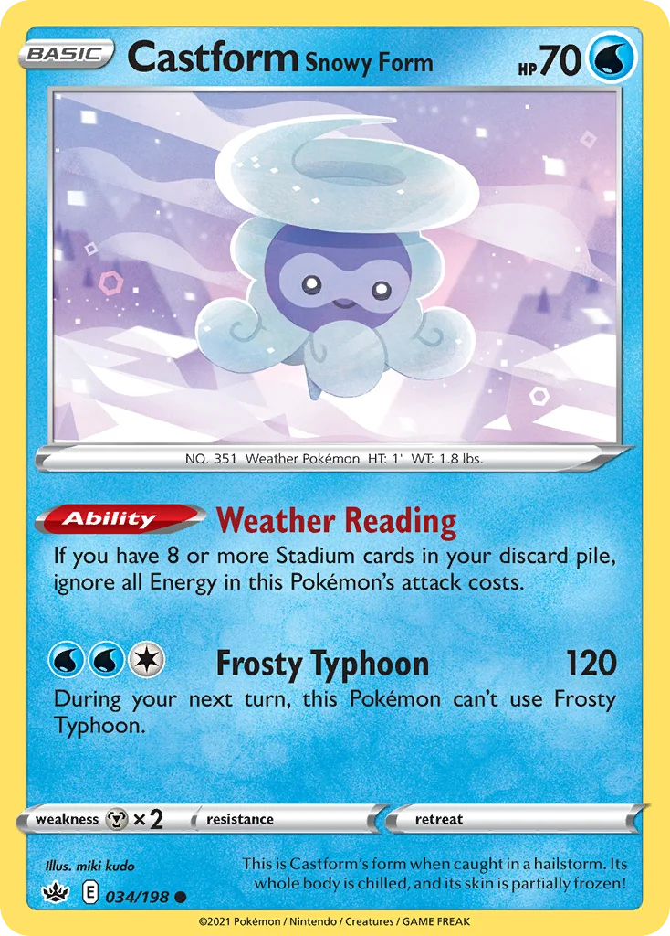 Castform Snowy Form 034/198 Common