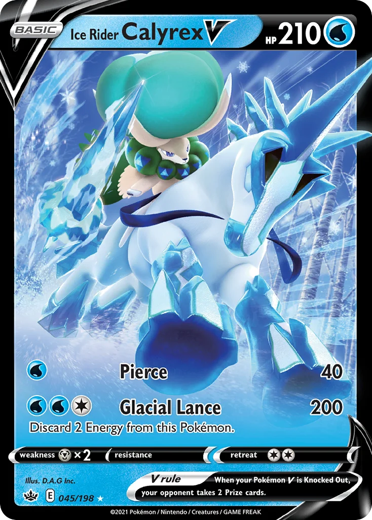 Ice Rider Calyrex V 045/198 Rare holo v