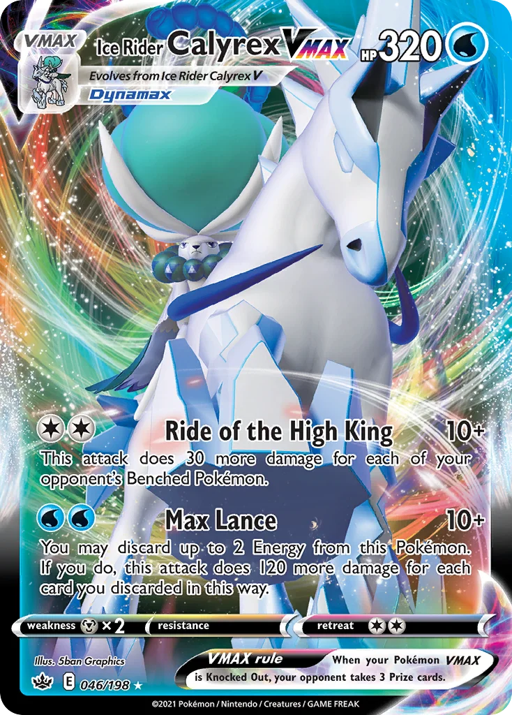 Ice Rider Calyrex VMAX 046/198 Rare holo vmax