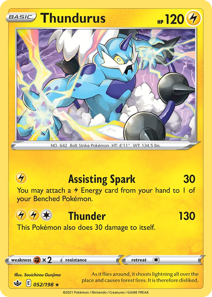 Thundurus 052/198 Rare holo