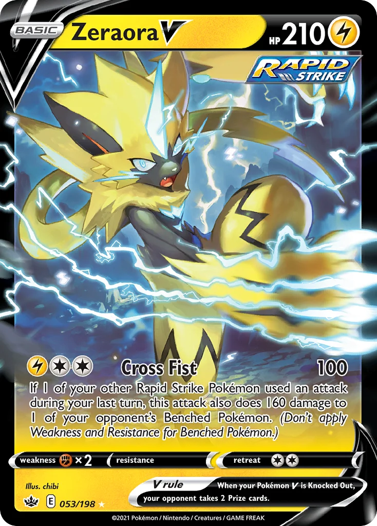 Zeraora V 053/198 Rare holo v