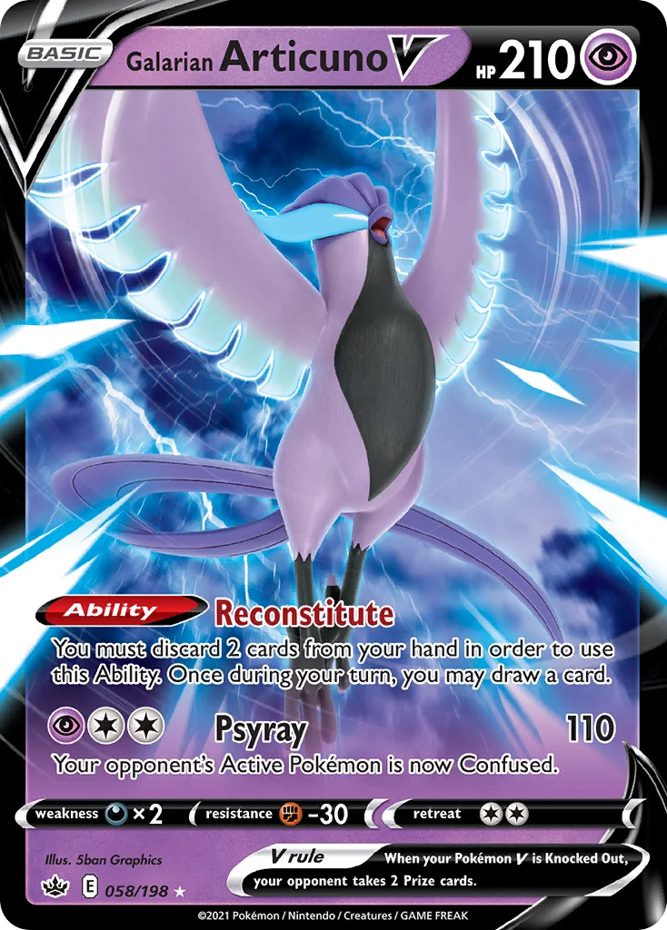 Galarian Articuno V 058/198 Rare holo v