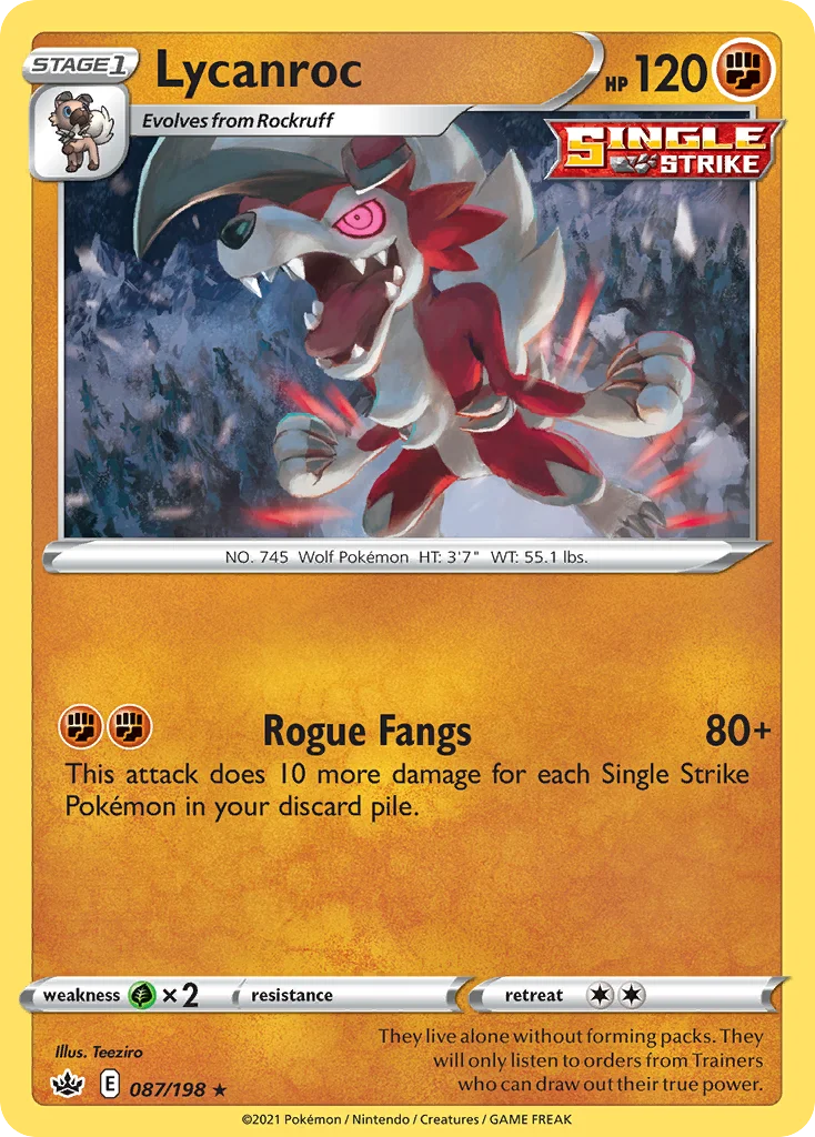 Lycanroc 087/198 Rare holo