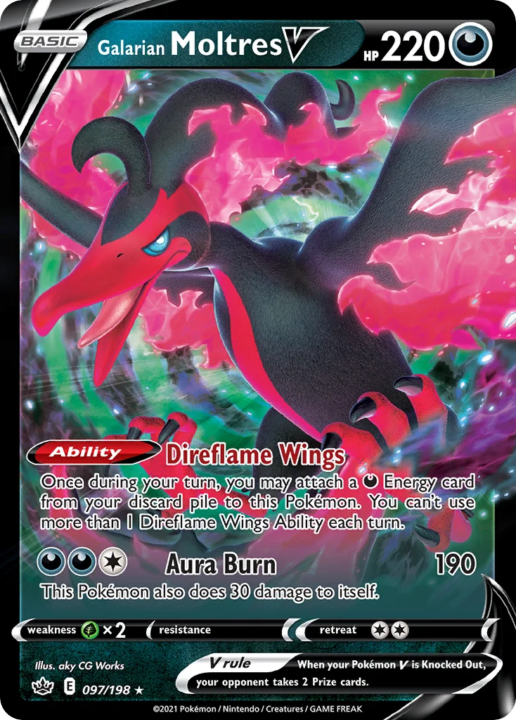 Galarian Moltres V 097/198 Rare holo v