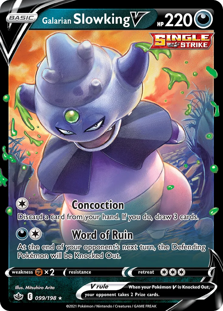 Galarian Slowking V 099/198 Rare holo v