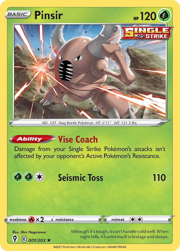 swsh7-1 Pinsir 001/203 Rare